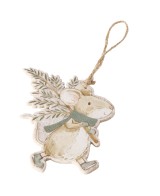 COLGANTE NAVIDEÑO MAUSI RATON L15CM H0.5CM