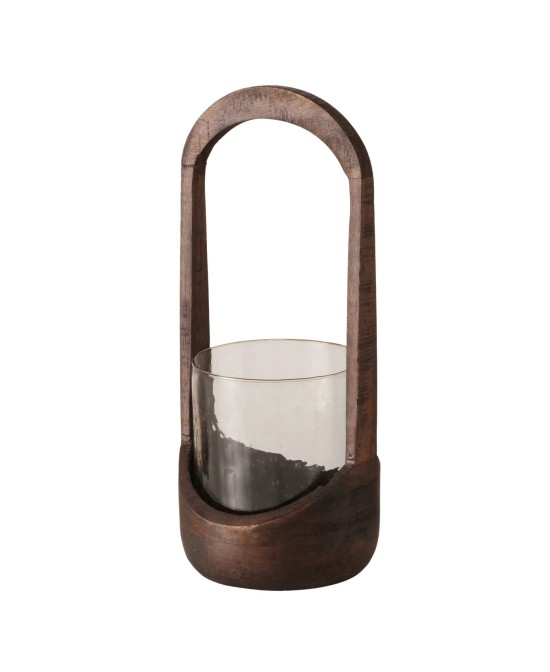 FAROL MEOLA REDONDO H38CM CRISTAL LAQUEADO