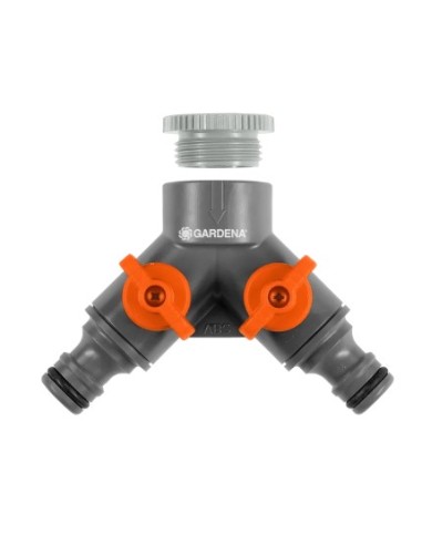Adaptador Distribuidor Doble con Control Independiente | Riego Eficiente | Endanea Garden

