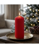 VELA PILAR RILLEA H15CM D7CM ROJA