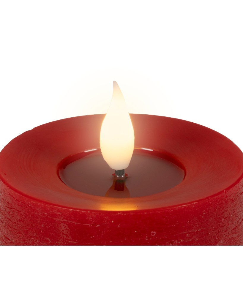 VELA LED ROJA /CALIDO D.7.5cm x H.6cm