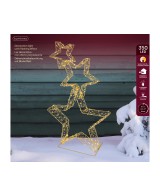 ESTRELLA MICROLED DORADA LUZ CALIDA 16CM