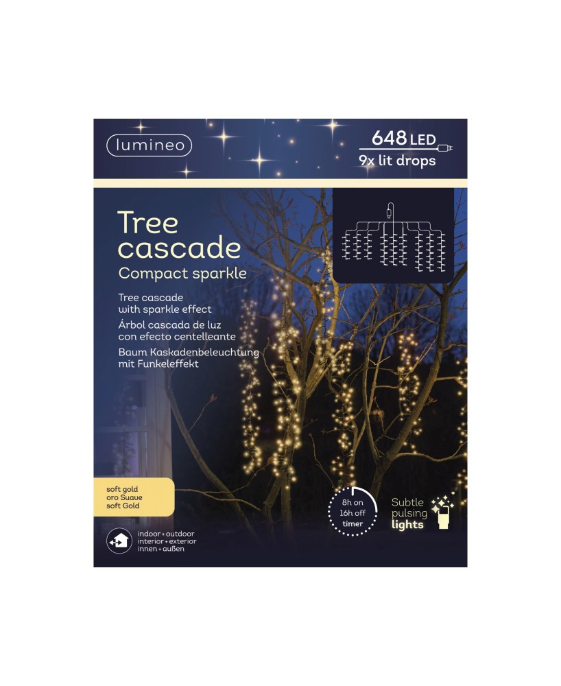 CASCADA LED 200CM NEGRA