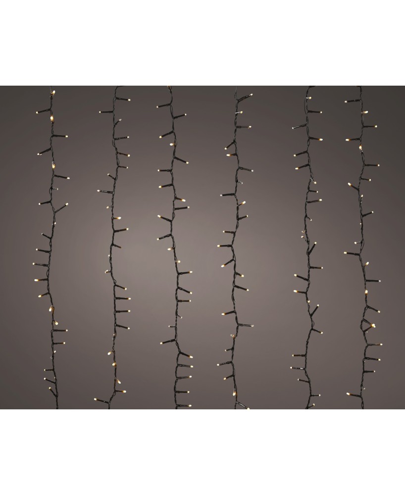 CASCADA  LED NEGRO/DORADO 200CM