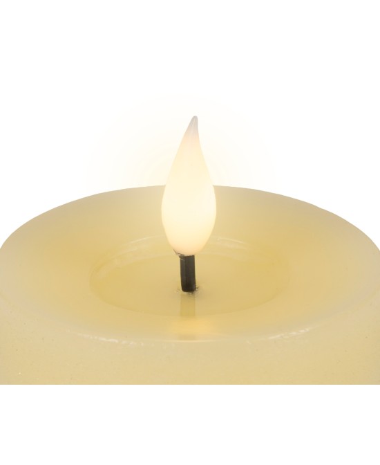 VELA LED CREMA/CALIDO  D.7.5cm x H.9.5cm