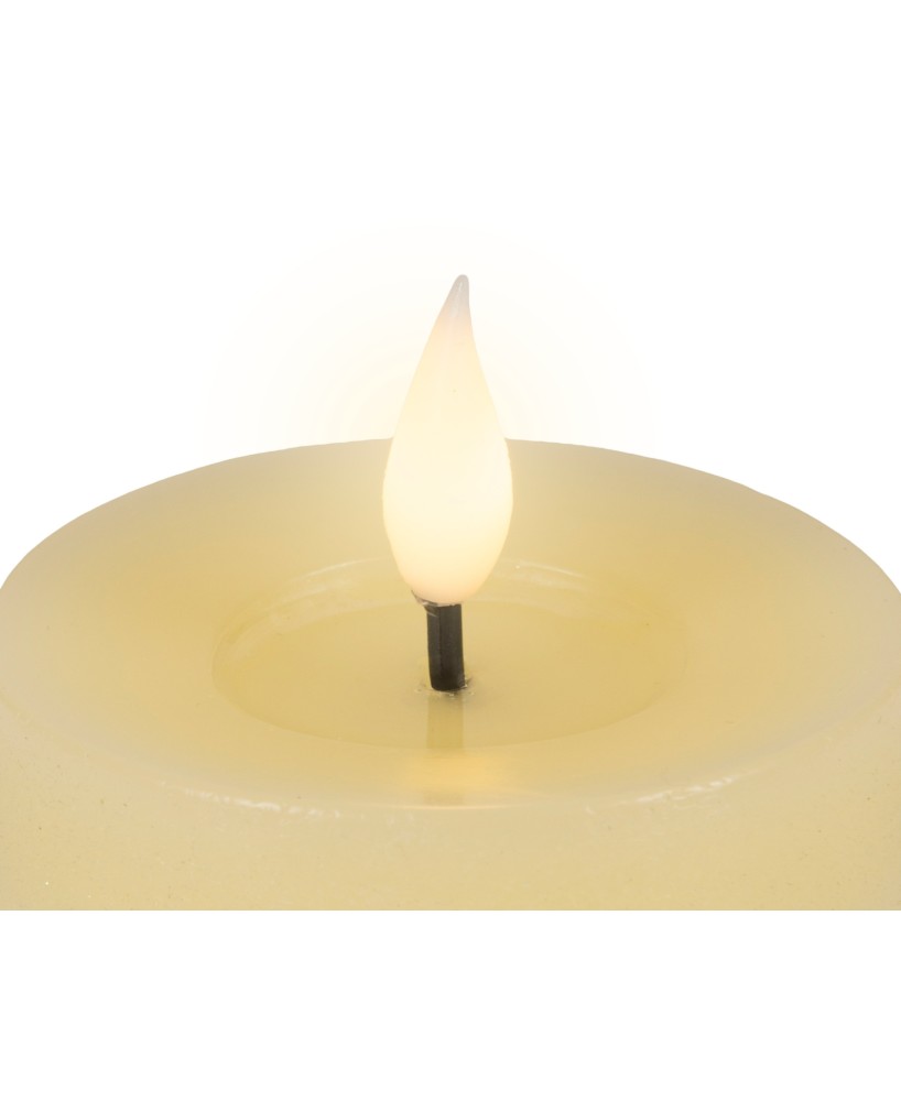 VELA LED CREMA/CALIDO  D.7.5cm x H.9.5cm