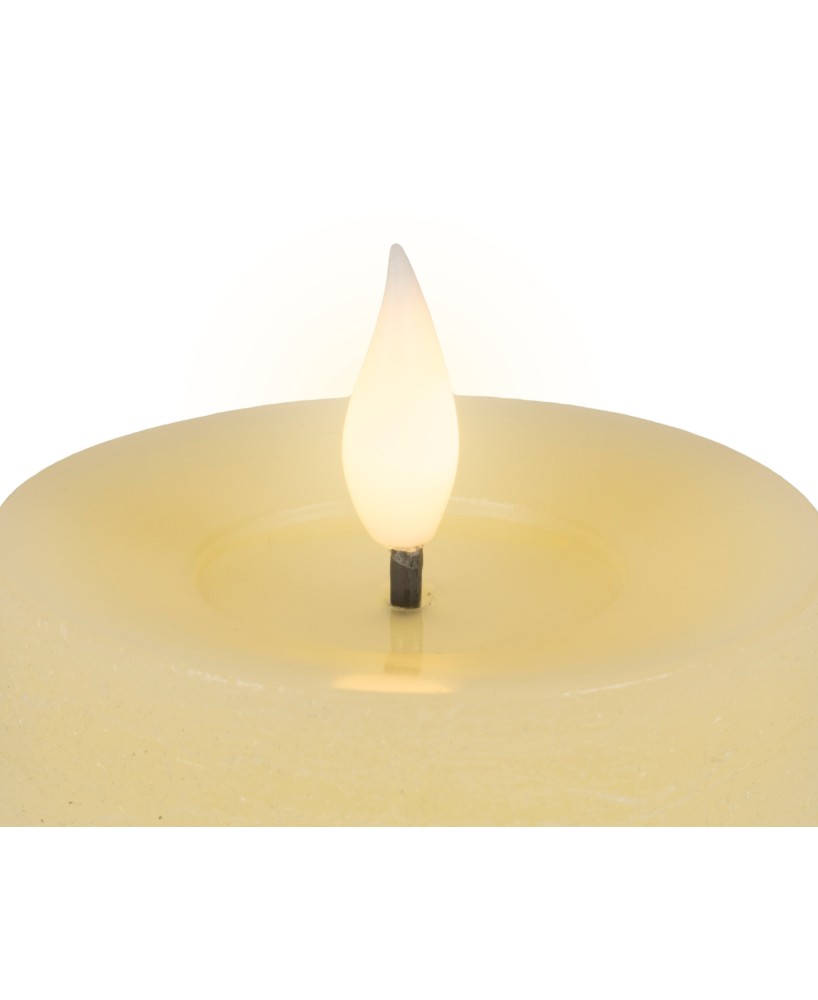 VELA LED CREMA/CALIDO  D.7.5cm x H.9.5cm