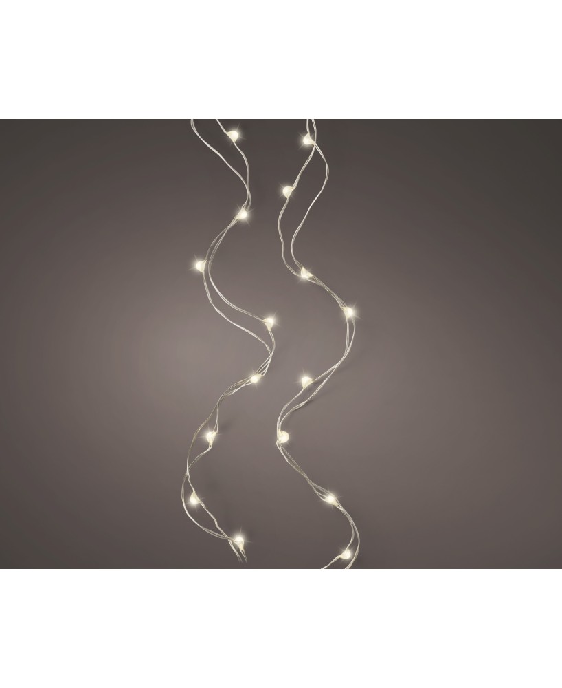 Lona Paisaje MicroLED 295 cm Blanco Cálido con Acabado Plata para Decoración Interior y Exterior