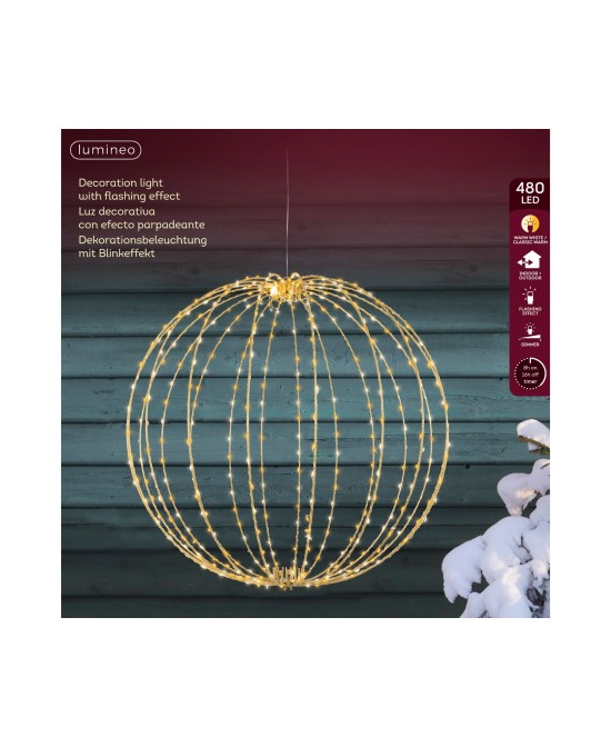 GUIRNALDA MICROLED CON BOLAS METALICAS 58CM
