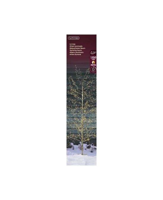 ARBOL MICROLED DORADO LUZ CALIDA D.70cm x H.150cm