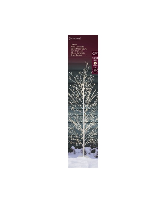 ARBOL MICROLED BLANCO  LUZ CALIDA  D.60cm x H.150cm
