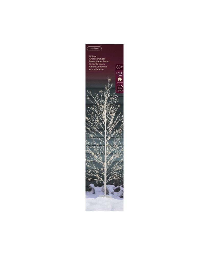 ARBOL MICROLED BLANCO  LUZ CALIDA  D.60cm x H.150cm