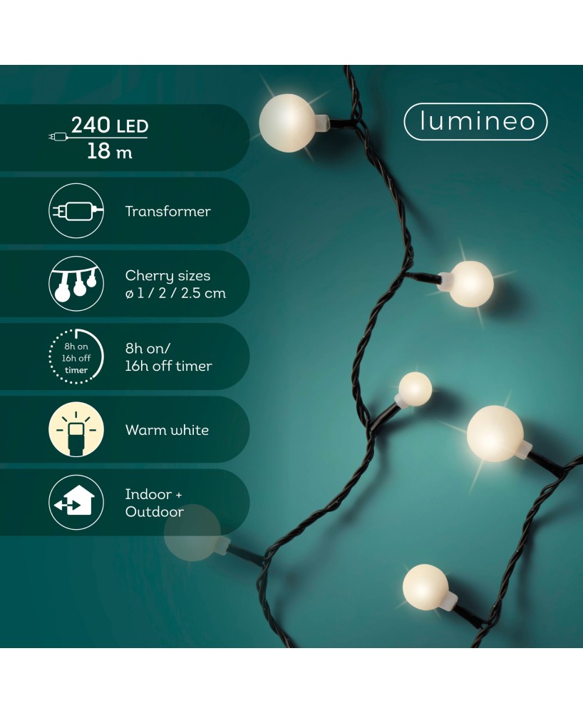 Guirnalda Bombillas LED 1800 Negra | Iluminación Exterior Resistente y Eficiente