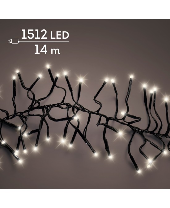 Guirnalda Racimo Negro Centelleo LED para Decoración Interior y Exterior
