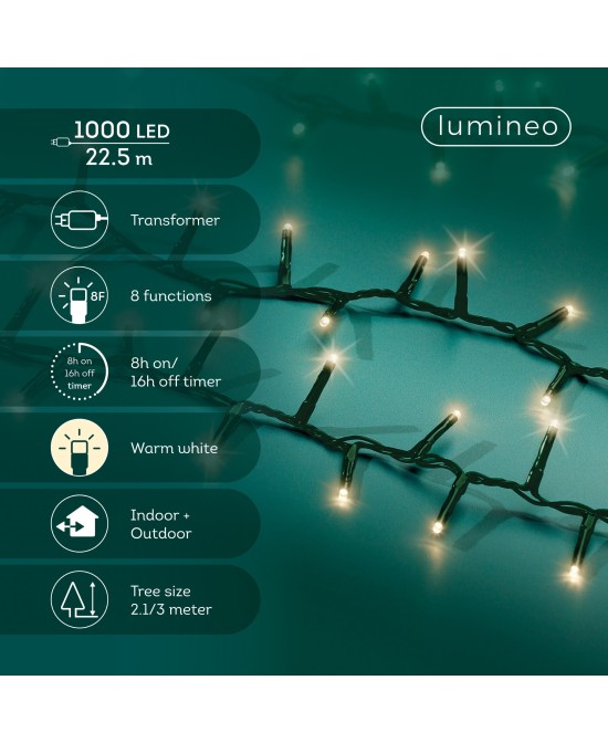 Guirnalda Luz Centell L2250 10m | Luces LED Blanco Cálido para Interior y Exterior