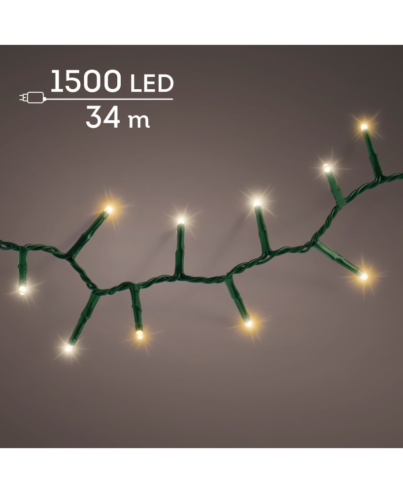 Guirnalda LED Luz Parpadeante 3400 cm Iluminación Decorativa Interior y Exterior