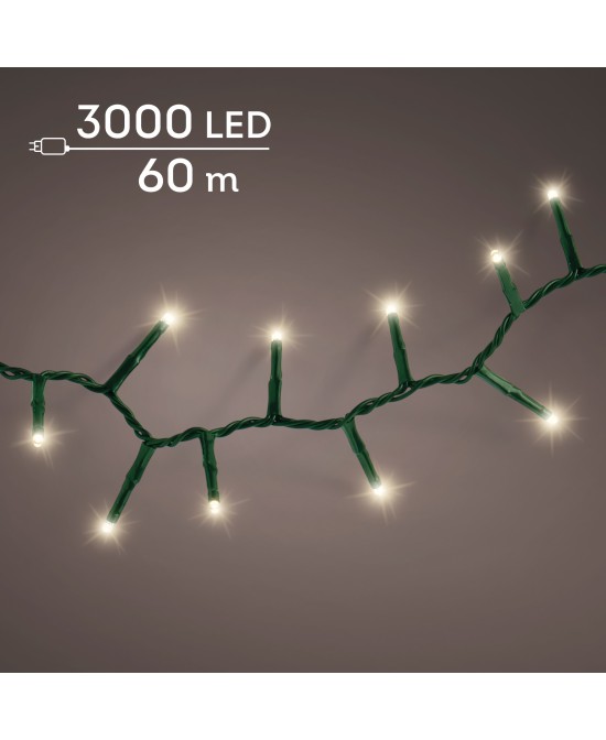 GUIRNALDA LED LUZ PARPADEANTE 6000CM VERDE