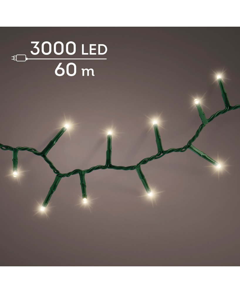 GUIRNALDA LED LUZ PARPADEANTE 6000CM VERDE