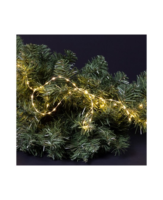 Guirnalda Micro LED 600 cm Color Plata | Iluminación Decorativa Interior y Exterior