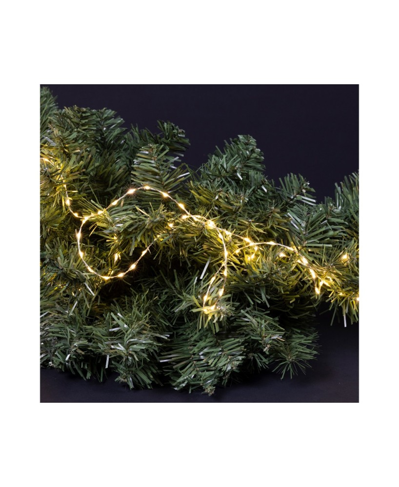 Guirnalda Micro LED 600 cm Color Plata | Iluminación Decorativa Interior y Exterior