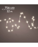 Guirnalda Micro LED 1200 cm Plata Luz Blanca Cálida | Iluminación Interior y Exterior