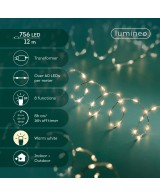 Guirnalda Micro LED 1200 cm Plata Luz Blanca Cálida | Iluminación Interior y Exterior