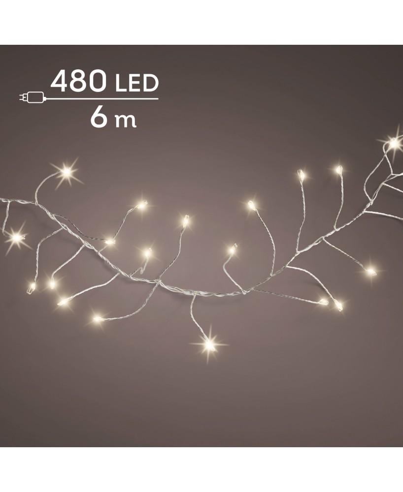 MICRO LED COMPACT SILVER/CALIDO 600CM