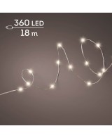 GUIRNALDA DE LUCES LED PLATA/BLANCO CALIDO 1795CM