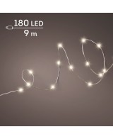GUIRNALDA DE LUCES LED PLATA/BLANCO CALIDO 895CM