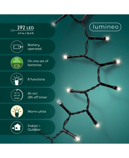 GUIRNALDA DE LUCES LED NEGRO / CALIDO 470L