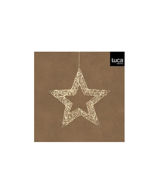 ESTRELLA COLGANTE PLATA LED 600L