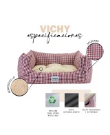 YAGU DESCANSO CUNA CONFORT VICHY GRANA BORREGUILLO T-2 63X47X23CM