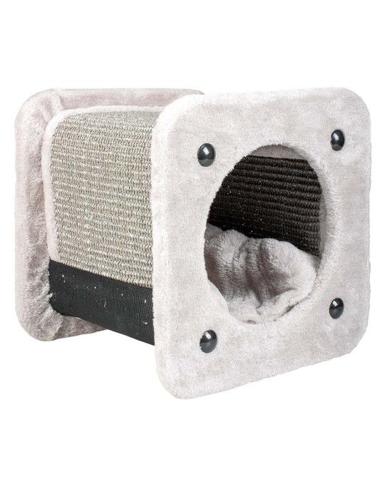 DUVO RASCADOR GATO TUNEL SQUARE GRIS 30X30X28CM
