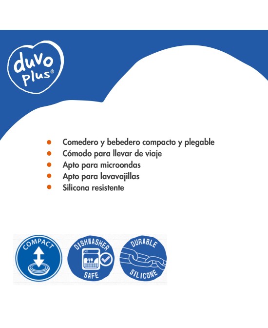 DUVO COMEDERO VIAJE DE SILICONA 11CM 250ML