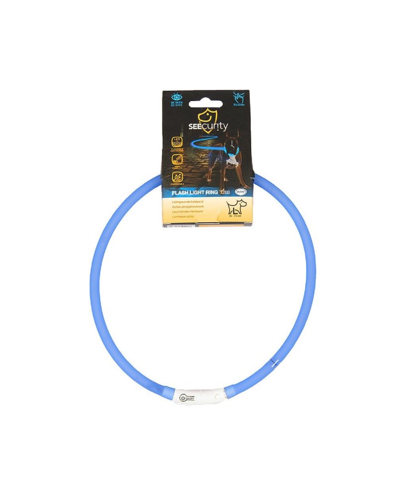 DUVO SEECURITY COLLAR LED SILICONA AZUL