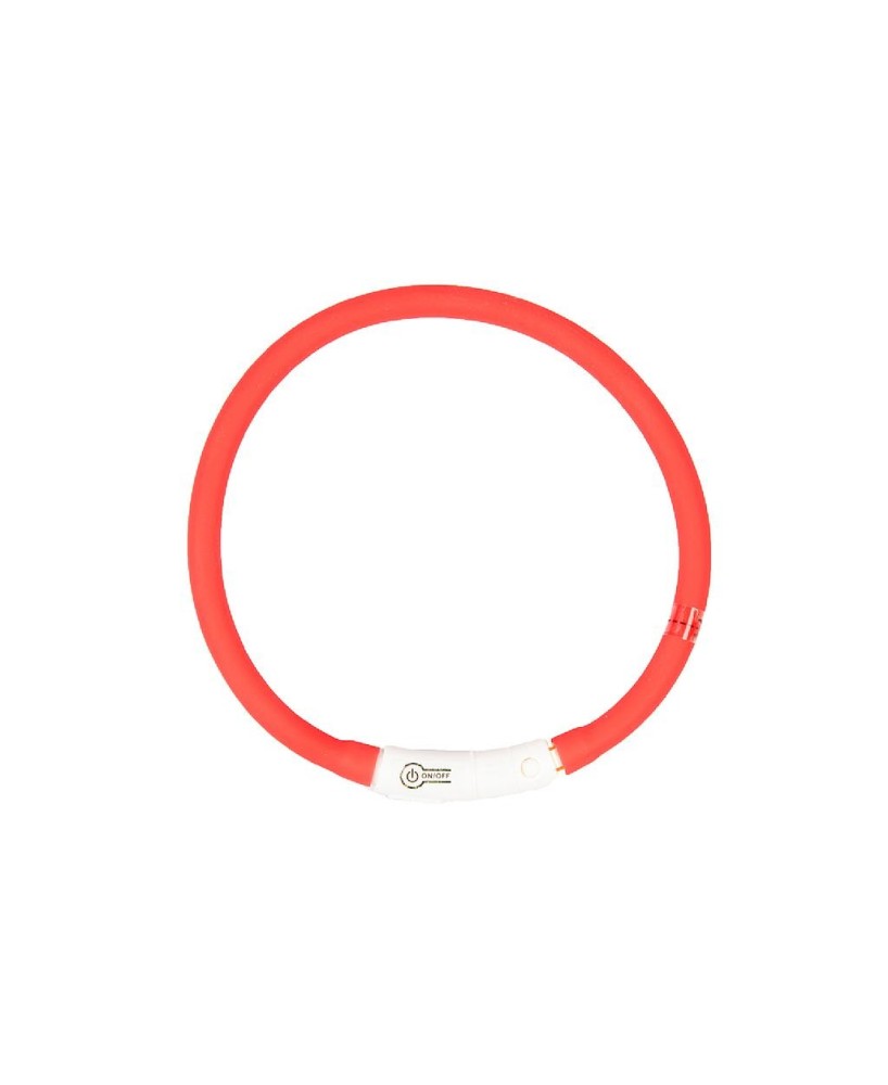 DUVO SEECURITY COLLAR LED SILICONA ROJO
