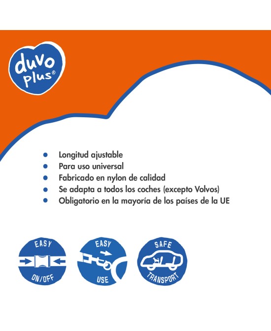 DUVO CINTURON SEGURIDAD PARA COCHE 2.5M