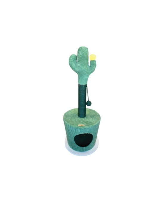 RASCADOR MINI CACTUS CON REFUGIO Y JUGUETE COLG TWINBEE