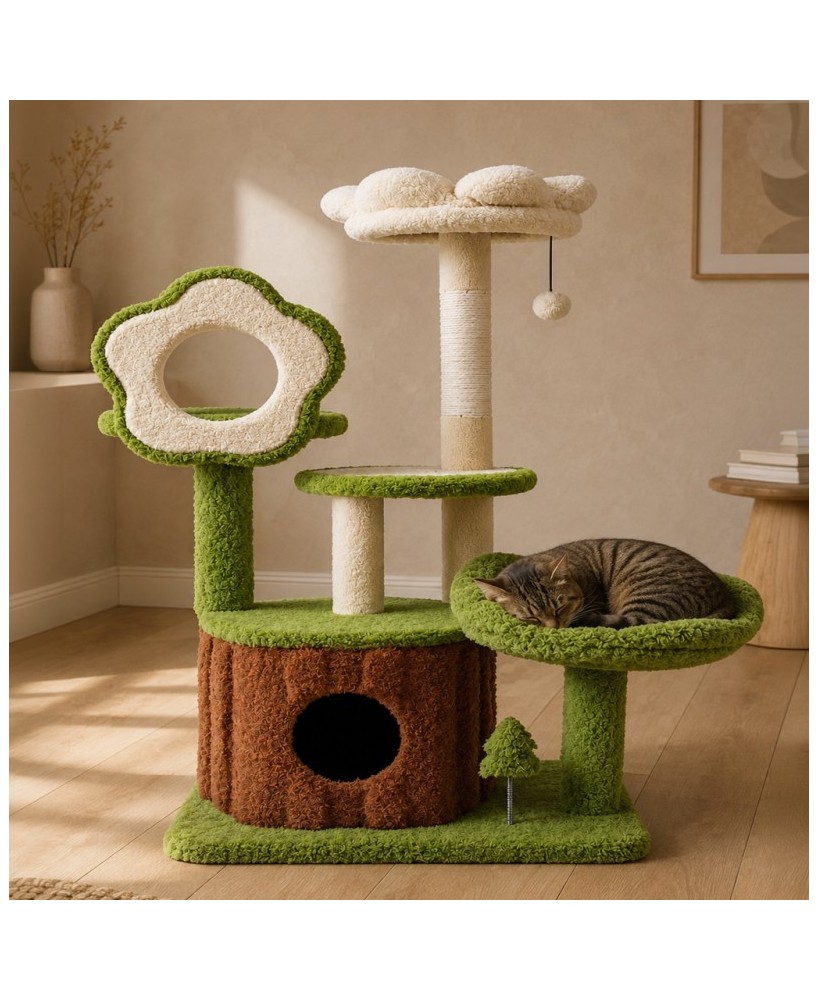 RASCADOR ARBOL DSEÑO NATURALEZA Y PLATAFORMAS 55X40X103CM