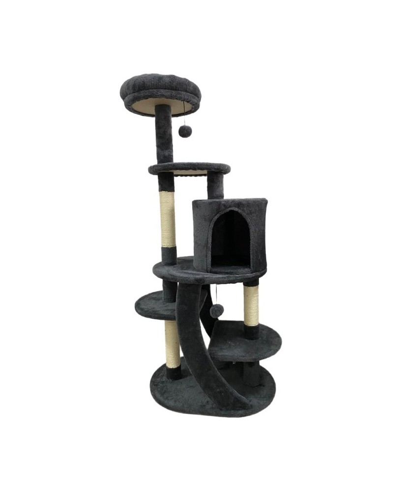 RASCADOR ARBOL CON PLATAFORMA CUEVA Y BOLA 55X40X128CM