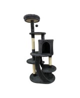 RASCADOR ARBOL CON PLATAFORMA CUEVA Y BOLA 55X40X128CM