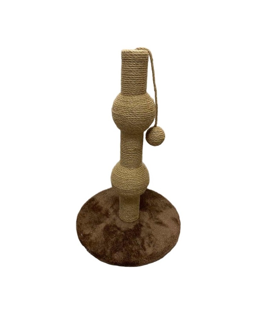 RASCADOR BASE REDONDA POSTE BOLA DE YUTE D34X48CM