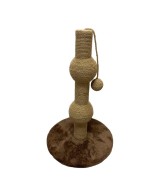 RASCADOR BASE REDONDA POSTE BOLA DE YUTE D34X48CM