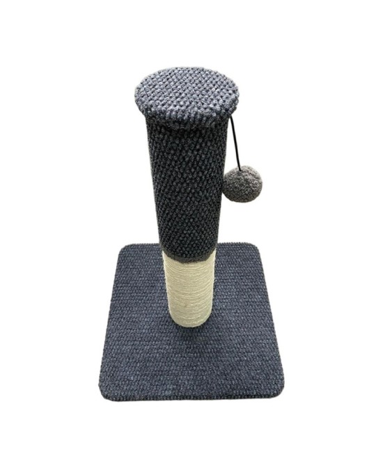 RASCADOR POSTE ANCHO TEXTURA ALFOMBRA CON BOLA 38X39.5X60CM