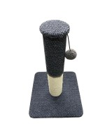 RASCADOR POSTE ANCHO TEXTURA ALFOMBRA CON BOLA 38X39.5X60CM