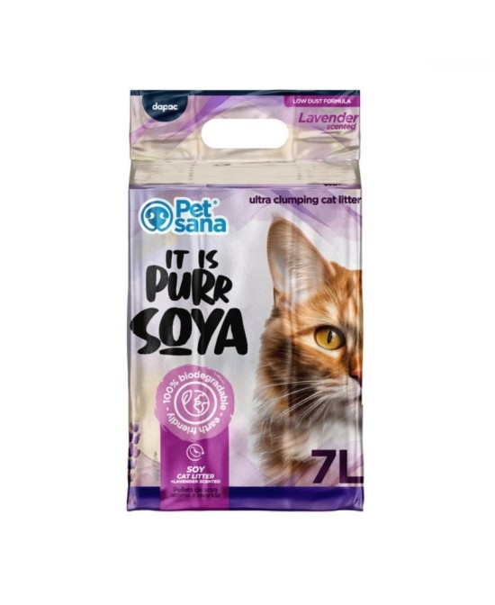 Petsana Pure Soya Lavanda 7L  Arena Natural para Gatos Ecológica y Absorbente | Endanea Mascotas