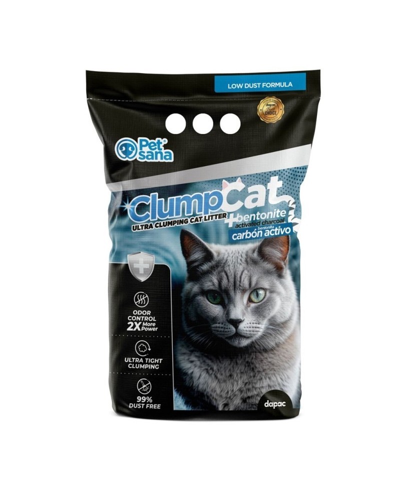 BENTONITA NATUAL CLUMPACT CARBON DOBLE ACTIVO 10L