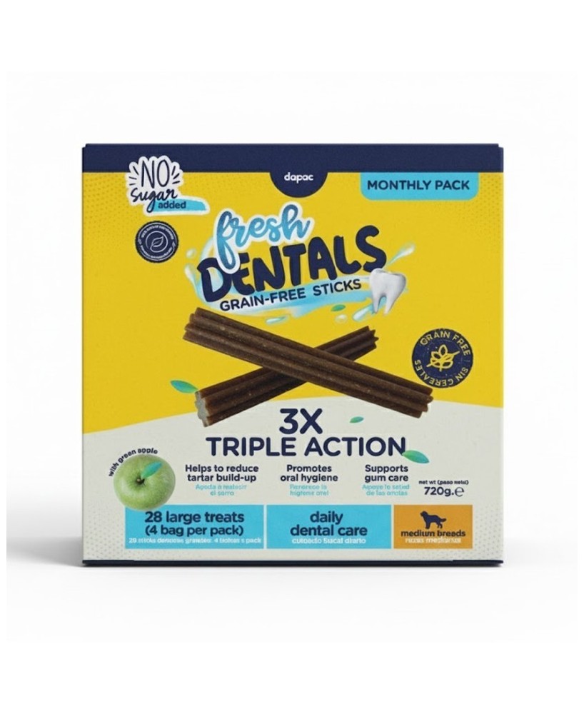 FRESH DENTALS GRAIN FREE STICKS PARA PERROS