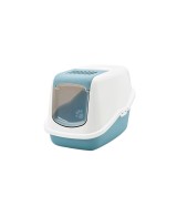 ARENERO PARA GATOS NESTOR BLANCO AZUL 56X39X38.5CM