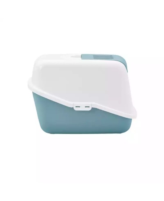 ARENERO PARA GATOS NESTOR BLANCO AZUL 56X39X38.5CM